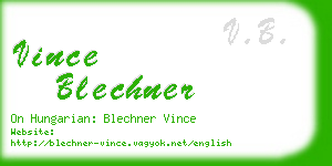 vince blechner business card